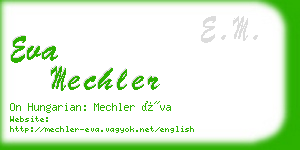 eva mechler business card